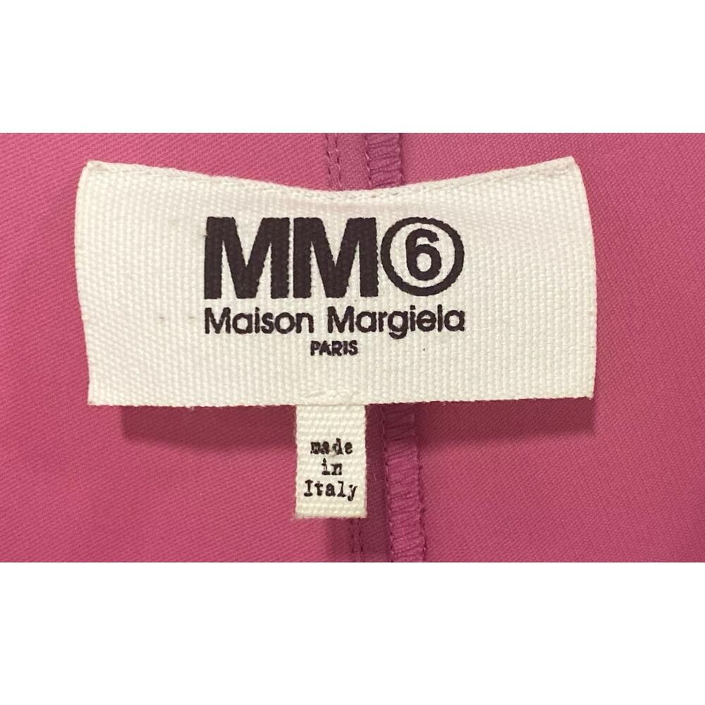 MM6 Maison Margiela PARIS Women's Hot Pink Asymmetrical Pleated Dress Size 40 - Picture 3 of 6